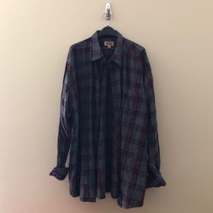 Foundry Men's 4XL Tall Button Up Flannel